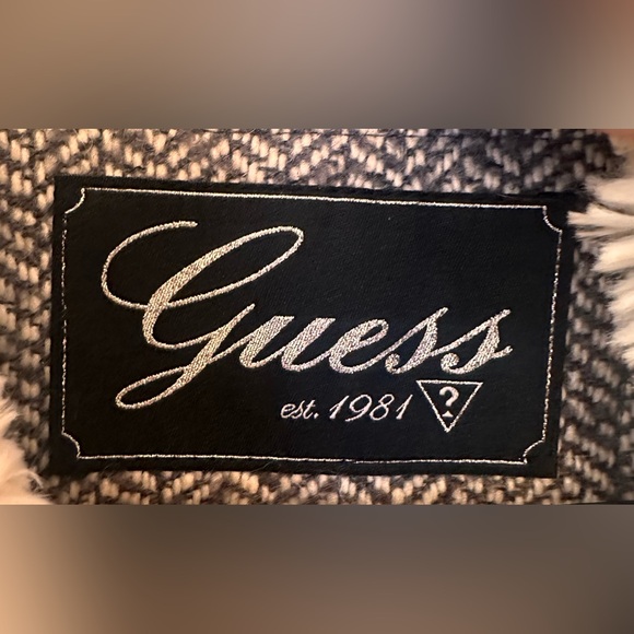 Guess Herringbone Sherpa Pea Coat Small - Picture 3 of 7